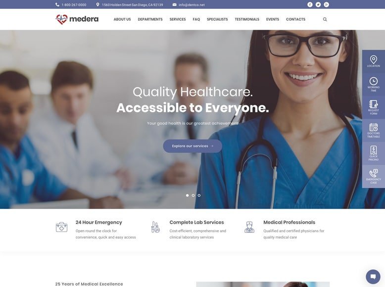 Medin - WordPress template for medical centers, clinics and hospitals